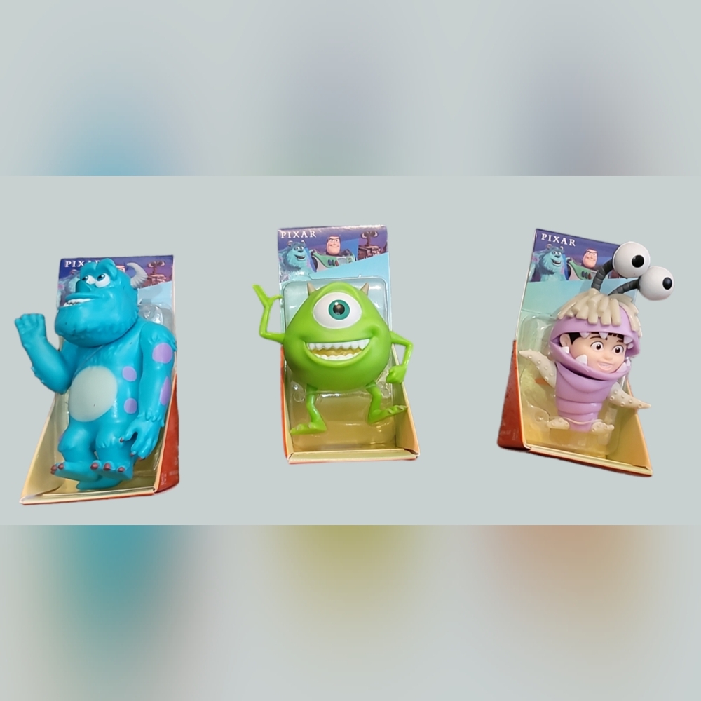 3 Disney Pixar Monsters Inc. Mini vinyl figs